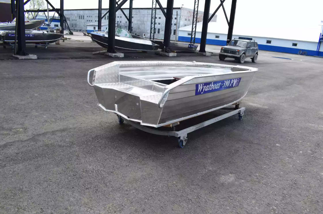 Алюминиевая лодка Wyatboat-390Р Увеличенный борт в Москве