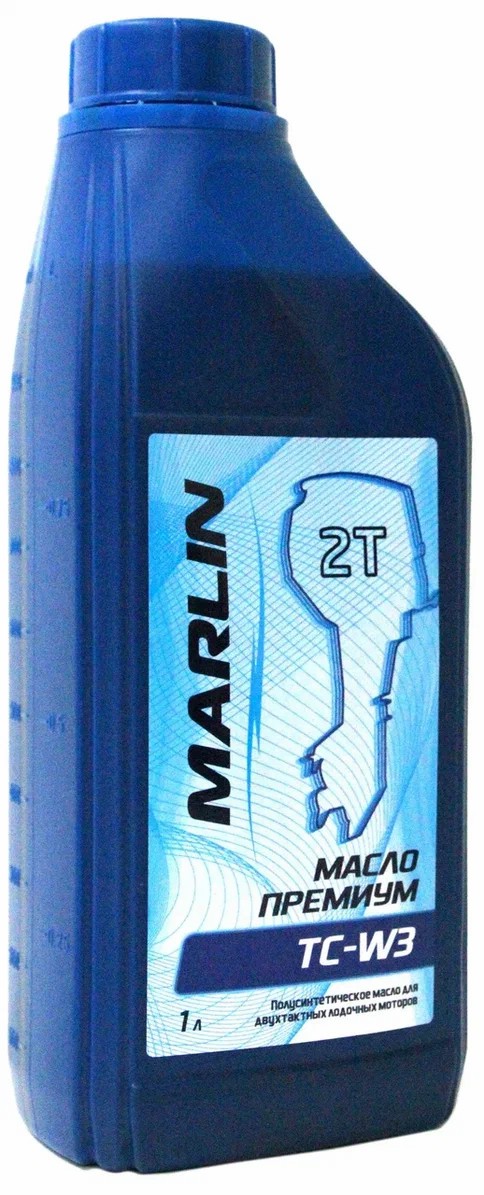 МАСЛО ПОЛУСИНТЕТИЧЕСКОЕ MARLIN ПРЕМИУМ 2Т, TC-W3, 1 ЛИТР в Москве