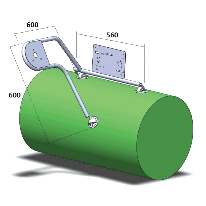 Стойка рулевая с креплением на баллон надувной лодки 25мм в Москве