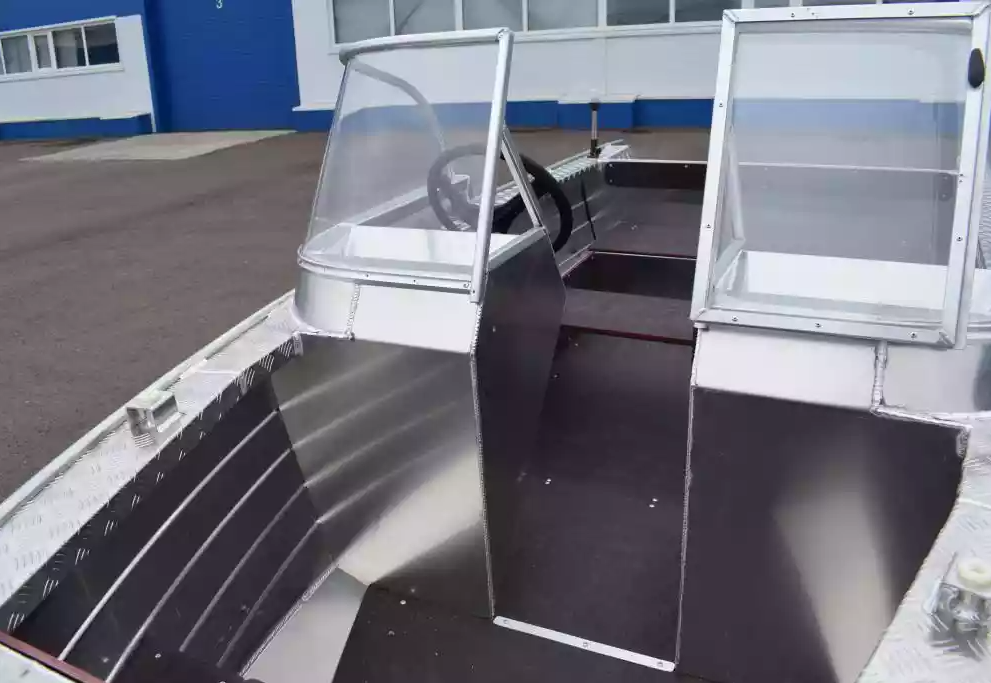Алюминиевая лодка Wyatboat-390 DCM Увеличенный борт в Москве