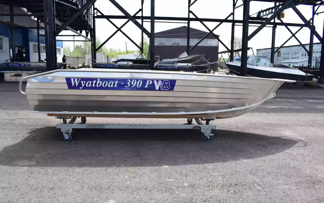 Алюминиевая лодка Wyatboat-390Р Увеличенный борт в Москве