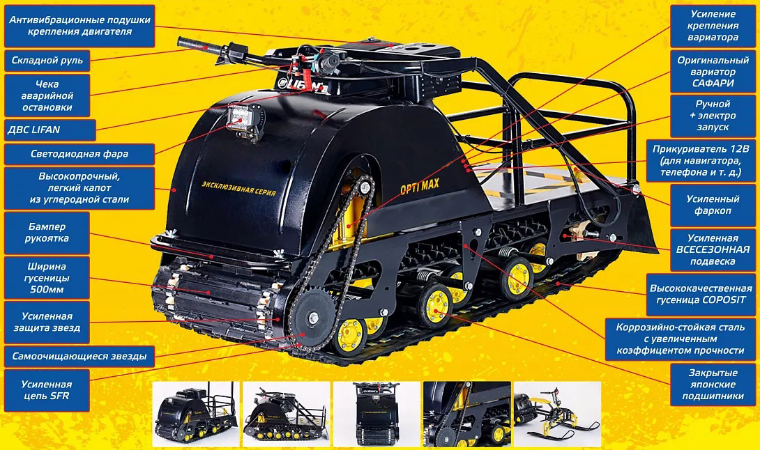 Мотобуксировщик OPTI MAX 15 в Москве