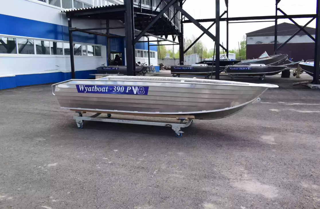 Алюминиевая лодка Wyatboat-390Р Увеличенный борт в Москве