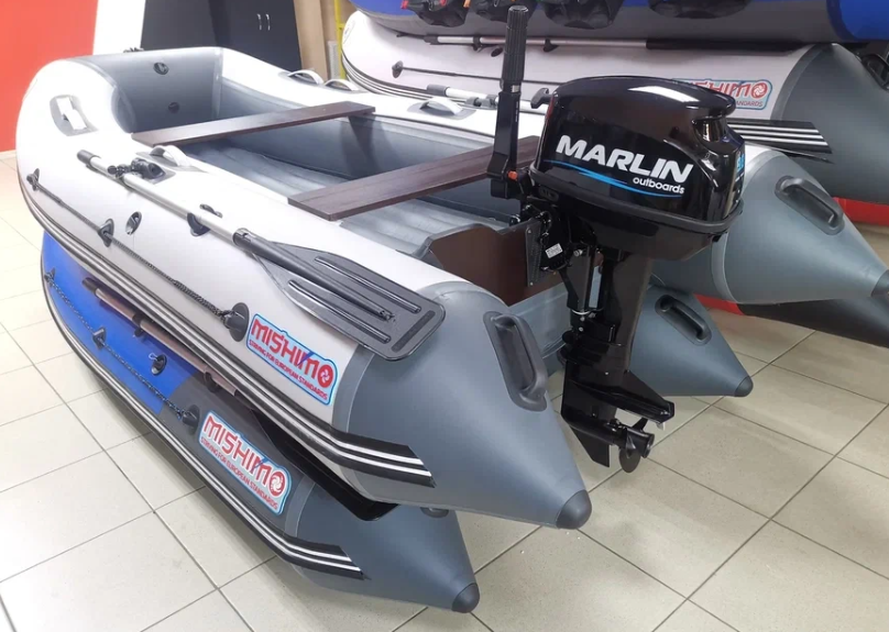 КОМПЛЕКТ ЛОДКА MISHIMO LITE 350 + МОТОР 9,8 Л.С. в Москве