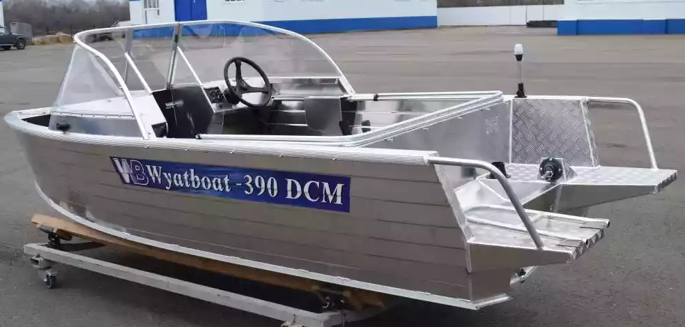 Алюминиевая лодка Wyatboat-390 DCM Увеличенный борт в Москве