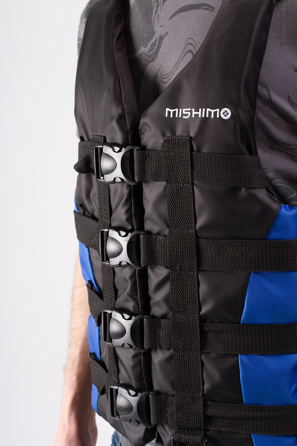 Жилет спасательный MISHIMO PRO Премиум качества Черно-синий в Москве