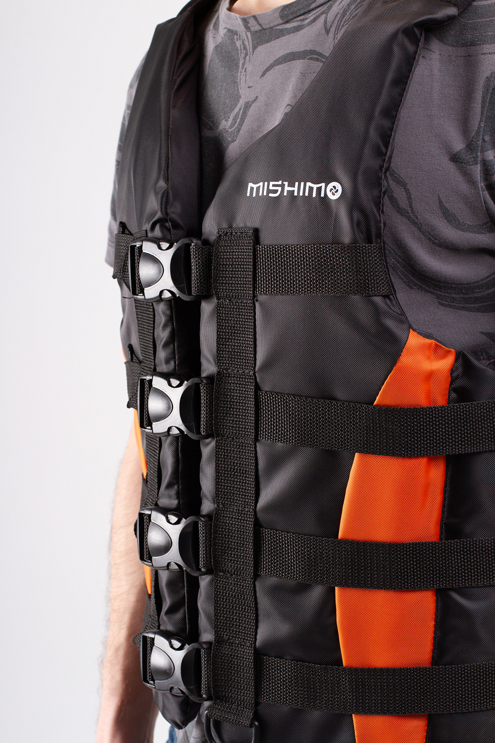 Жилет спасательный MISHIMO PRO Премиум качества Черно-оранжевый в Москве